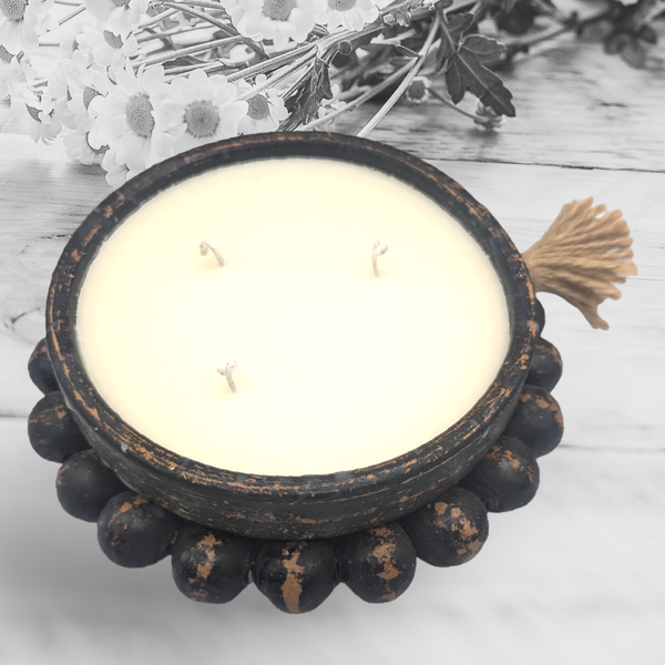 Beaded Bowl Candle in Cherished